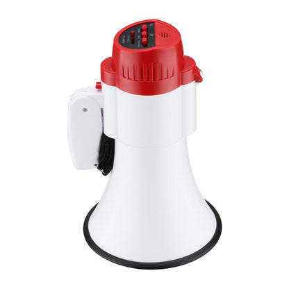 Bassface GT Gear GTG-MP15W 30W Battery Powered High Power Handheld Megaphone (White/Red)