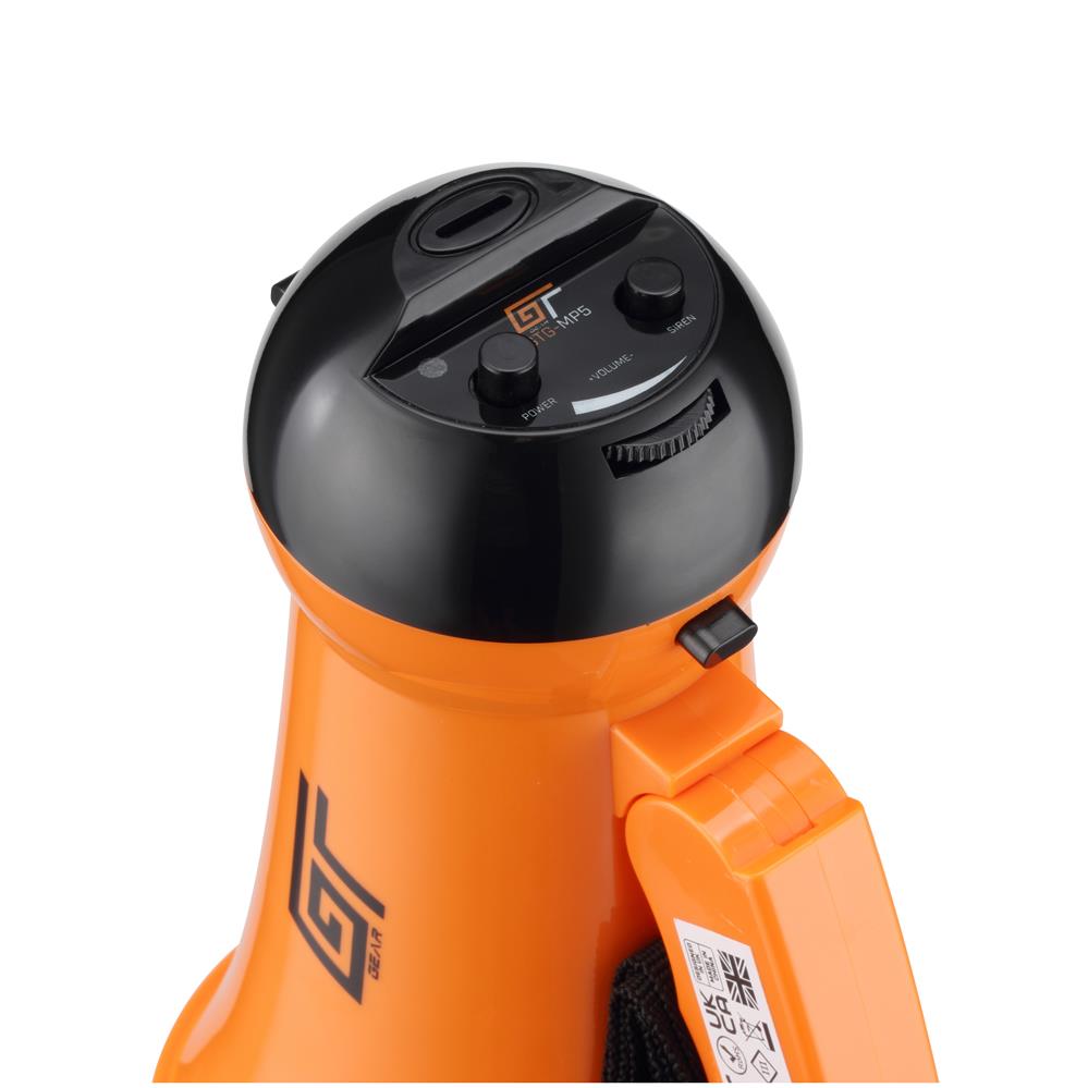 Bassface GT Gear GTG-MP5 10W Battery Powered Super Compact Handheld Briefing Megaphone