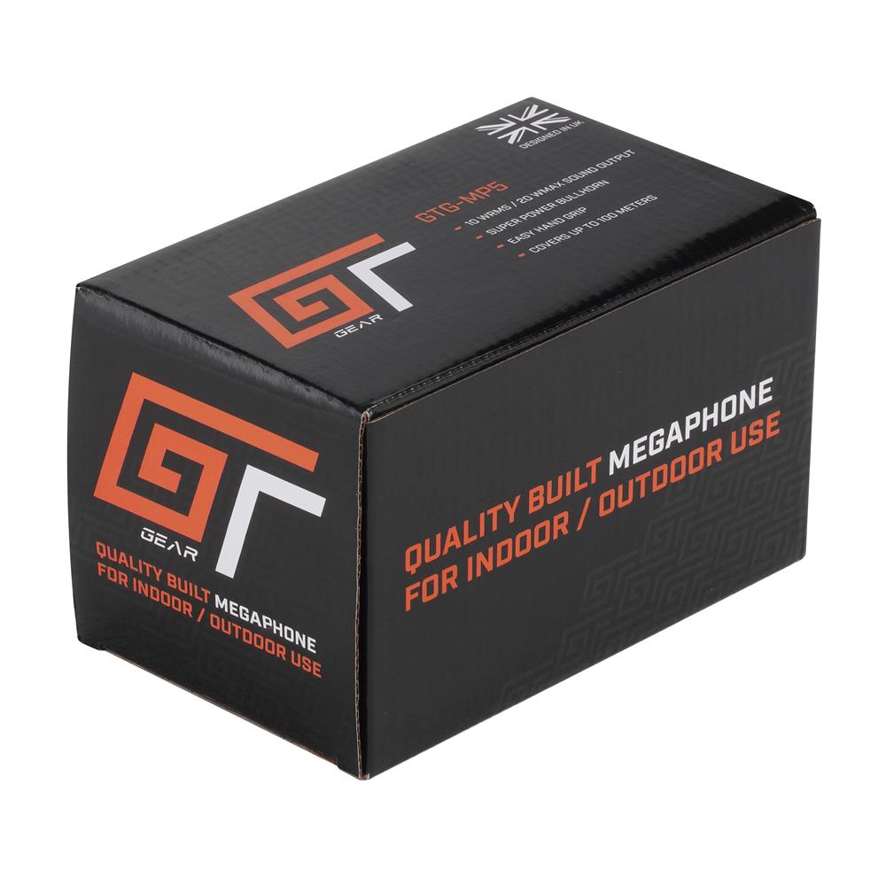 Bassface GT Gear GTG-MP5 10W Battery Powered Super Compact Handheld Briefing Megaphone