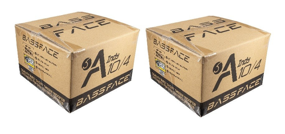 Bassface Indy A10/4 10" 25cm 4Ohm Loud & Musical Subwoofer 250w RMS (Sealed Enclosures) Pair