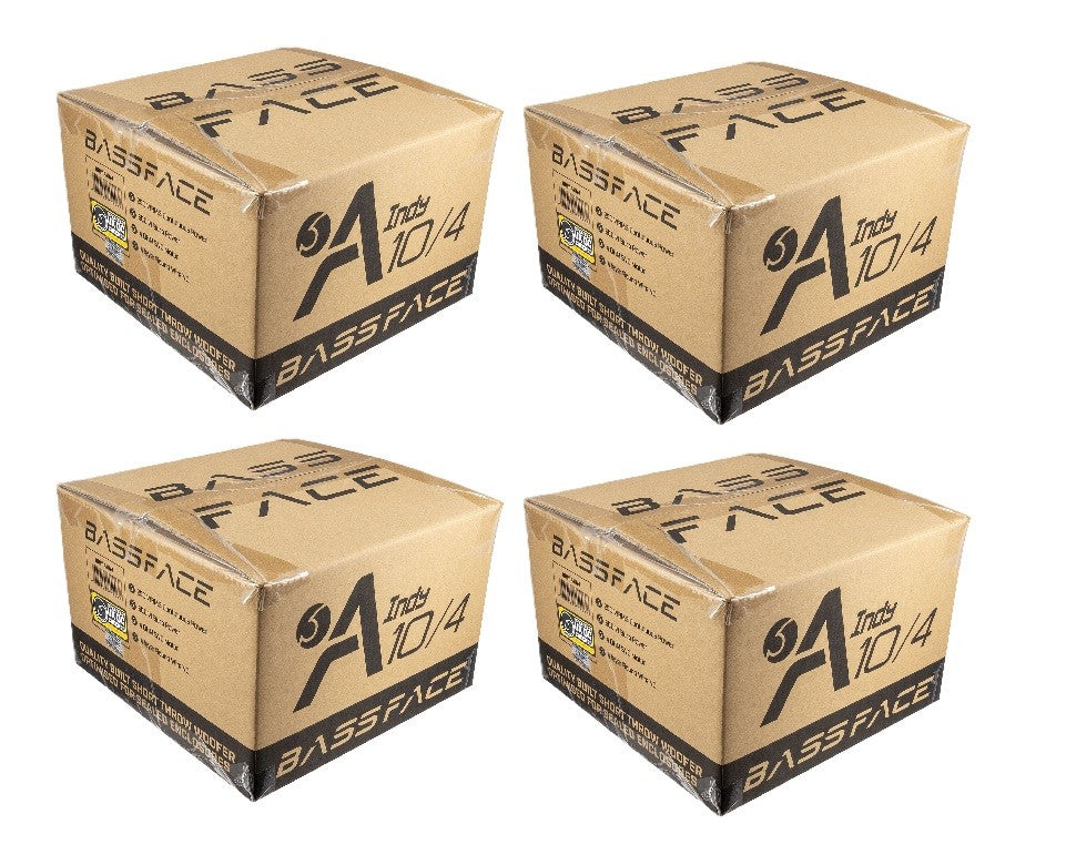 Bassface Indy A10/4 10" 25cm 4Ohm Loud & Musical Subwoofer 250w RMS (Sealed Enclosures) x4