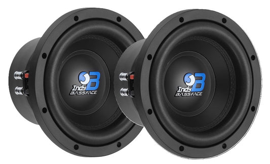Bassface Indy B8/2 8" 2x2Ohm DVC Subs 300w RMS (Sealed/Ported Enclosures) PAIR