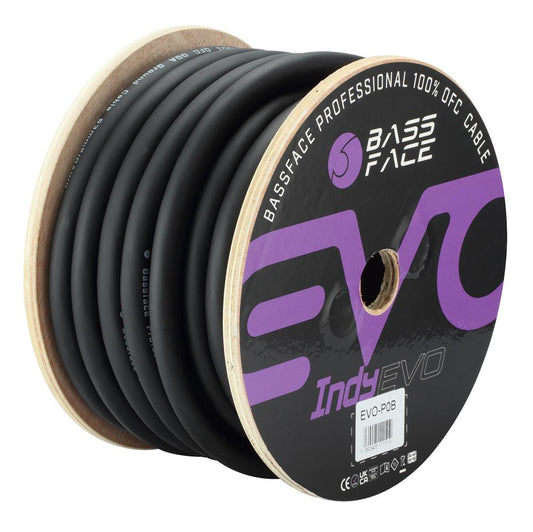 Bassface EVO-P0B 100% OFC 0AWG (53mm) Black Earth Cable 4655 Strand 15m Roll
