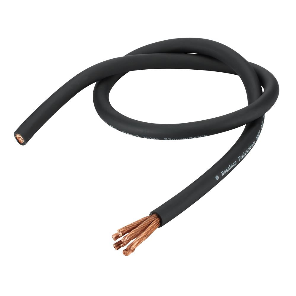 Bassface EVO-P0B 100% OFC 0AWG (53mm) Black Earth Cable 4655 Strand 15m Roll