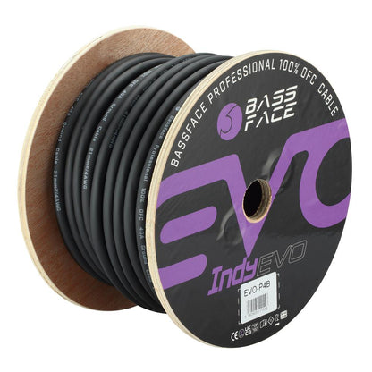 Bassface EVO-P4B 100% OFC 4AWG (21mm) Black Earth Cable 1862 Strand 30m Roll