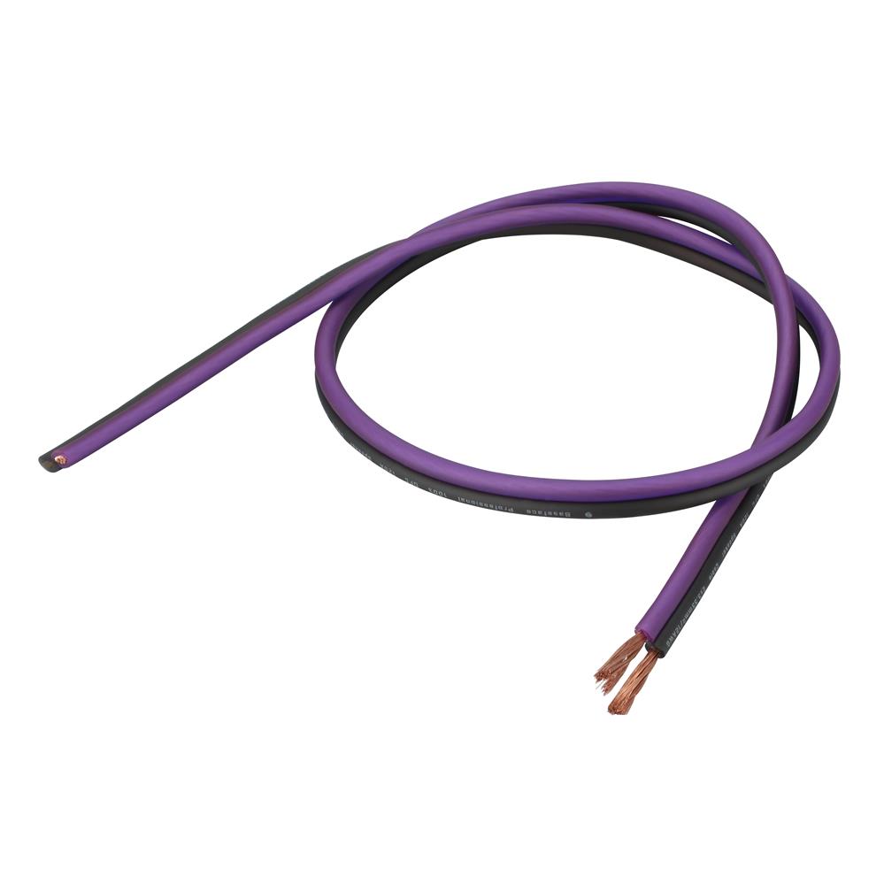 Bassface EVO-S12 100% OFC 12AWG (2x3.33mm) Purple/Black Speaker Cable 100m Roll