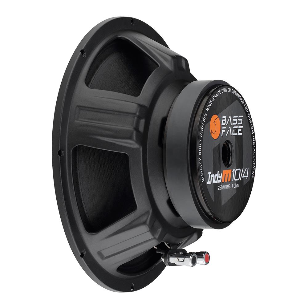 Bassface Indy M10/4 10" 25cm 4Ohm 250w RMS Wide Band Pro Audio/Car Midrange Speaker