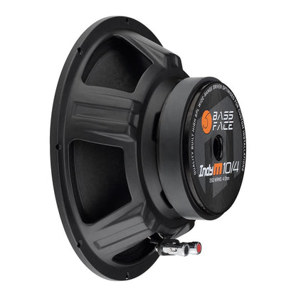 Bassface Indy M10/4 10" 25cm 4Ohm 250w RMS Wide Band Pro Audio/Car Midrange Speaker