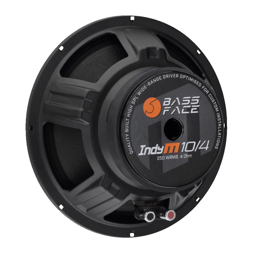 Bassface Indy M10/4 10" 25cm 4Ohm 250w RMS Wide Band Pro Audio/Car Midrange Speaker