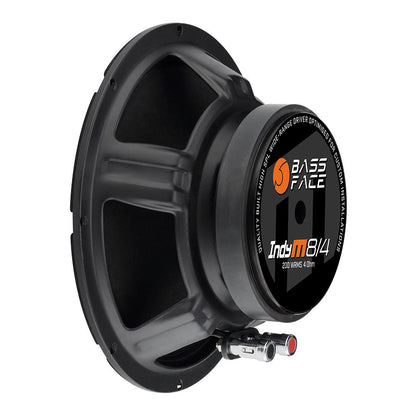 Bassface Indy M8/4 8" 20cm 4Ohm 200w RMS Pro Audio/Car Midrange Speakers Pair