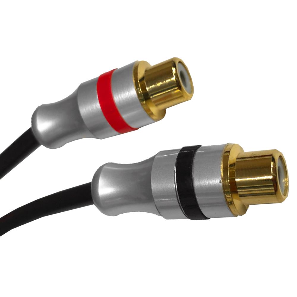Bassface PRCAYM.2 Quad Core Pure OFC Twist Shielded RCA Audio Y Lead Splitter 1M 2F