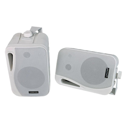 Bassface SPLBOX.2 4Ohm 2x100w RMS Waterproof Outdoor Mini Box Speakers (White) Pair