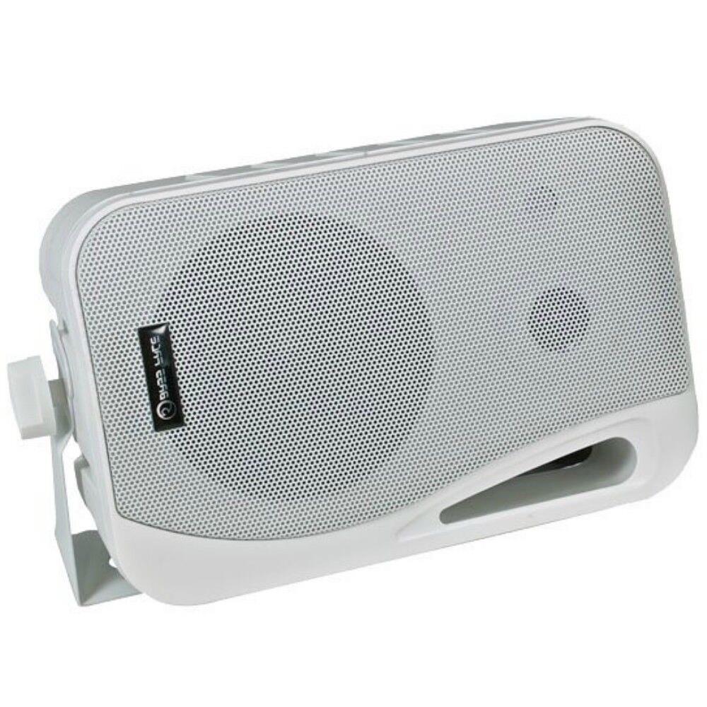 Bassface SPLBOX.2 4Ohm 2x100w RMS Waterproof Outdoor Mini Box Speakers (White) Pair