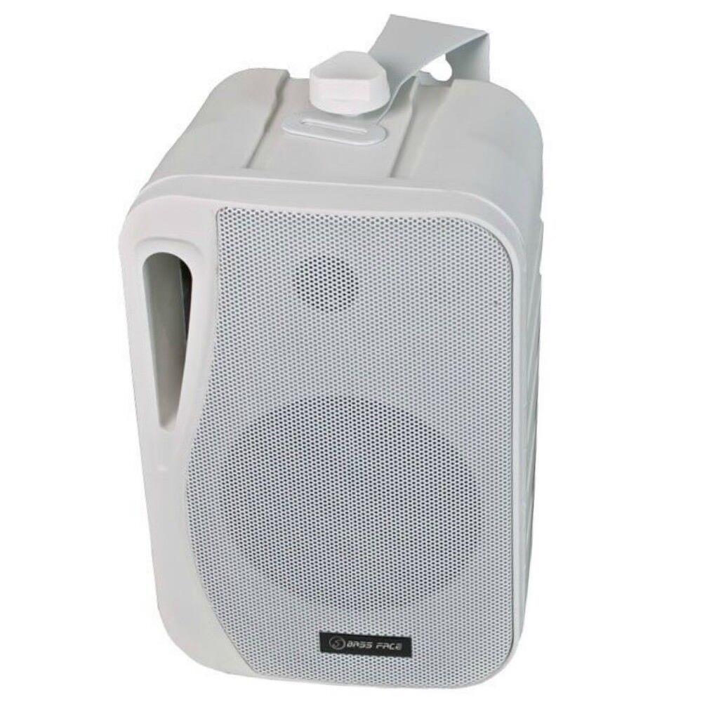 Bassface SPLBOX.2 4Ohm 2x100w RMS Waterproof Outdoor Mini Box Speakers (White) Pair