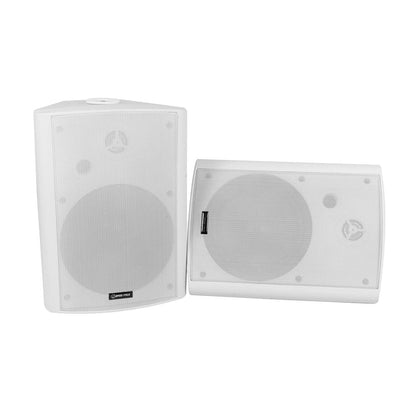 Bassface SPLBOX.3W 8Ohm 2x150w RMS Waterproof Large Outdoor Box Speakers (White) Pair