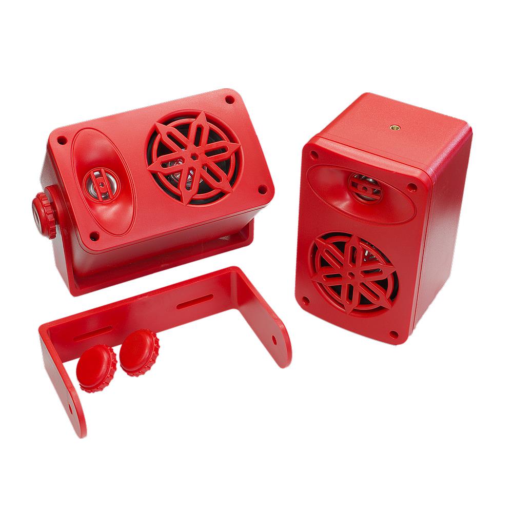 Bassface SPLBOX.4RD 4Ohm 2x50w RMS Waterproof Outdoor Mini Box Speakers (Red) Pair
