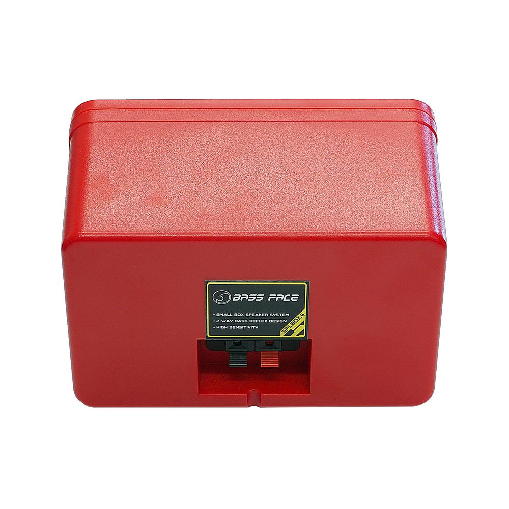 Bassface SPLBOX.4RD 4Ohm 2x50w RMS Waterproof Outdoor Mini Box Speakers (Red) Pair