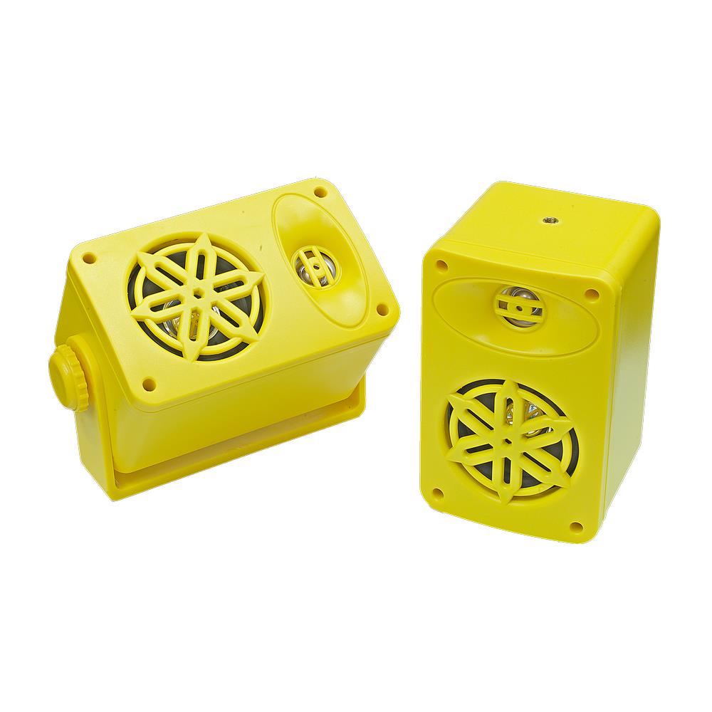 Bassface SPLBOX.4YL 4Ohm 2x50w RMS Waterproof Outdoor Mini Box Speakers (Yellow) Pair