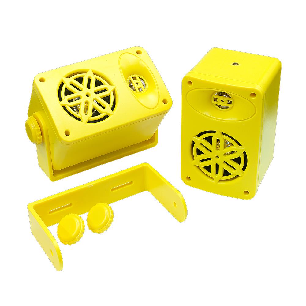 Bassface SPLBOX.4YL 4Ohm 2x50w RMS Waterproof Outdoor Mini Box Speakers (Yellow) Pair