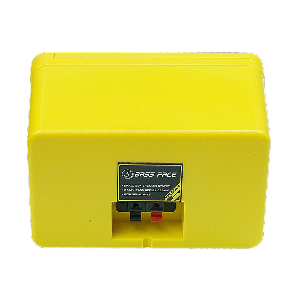 Bassface SPLBOX.4YL 4Ohm 2x50w RMS Waterproof Outdoor Mini Box Speakers (Yellow) Pair