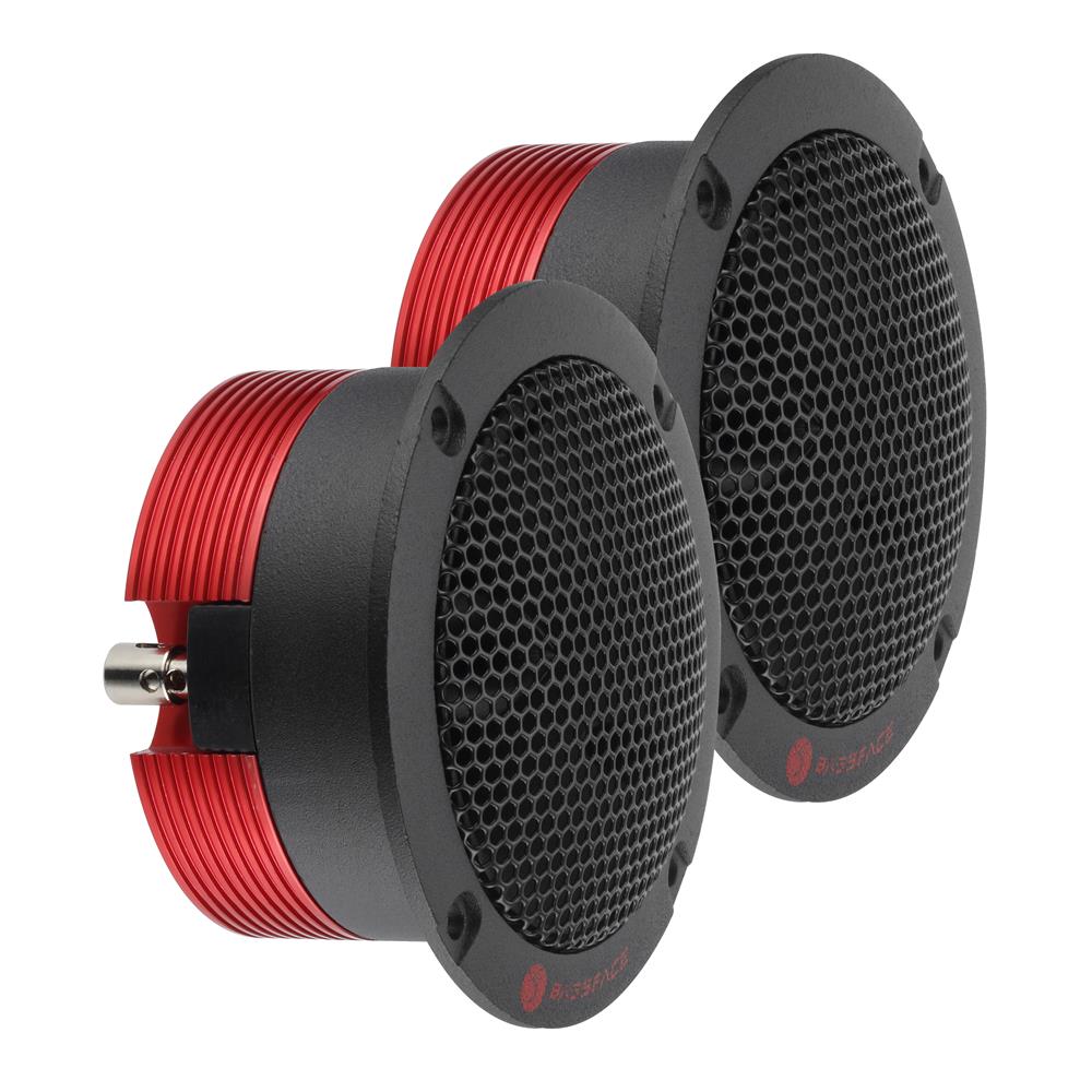 Bassface - Team TW/Red 8Ohm 130w RMS High Power Compact Neodymium Compression Type Tweeters (Pair)