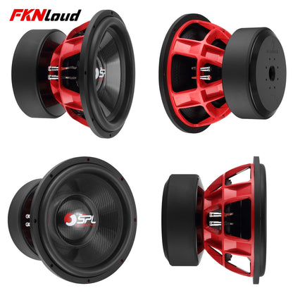 BASSFACE Team RED15/1SPL 15 inch 38cm 2x1Ohm DVC Extreme SPL Subwoofer 6500W RMS