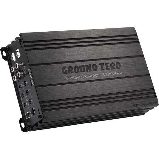Ground Zero Hydrogen GZHA MINI FOUR - 640W Class D 4 Channel Car Speaker Amplifier