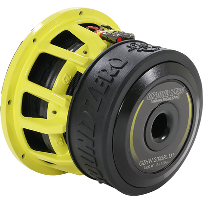 Ground Zero Hydrogen GZHW 20XSPL-D1 - 8" 20cm 1500 Watt Dual Voice Coil Car Subwoofer Bass Driver