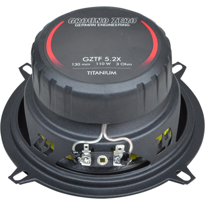 Ground Zero Titanium GZTF-5.2X 5" 13cm 110W 2-Way Coaxial Speaker System