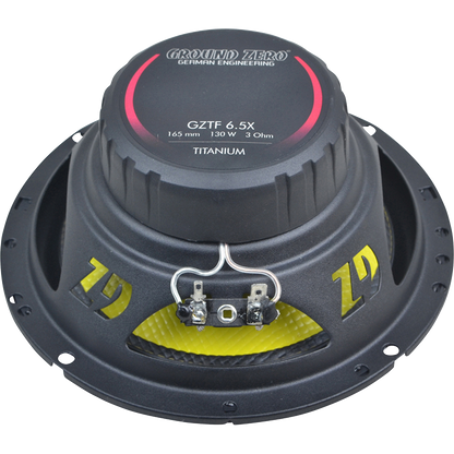 Ground Zero Titanium GZTF-6.5X 5" 16.5cm 130W 2-Way Coaxial Speaker System