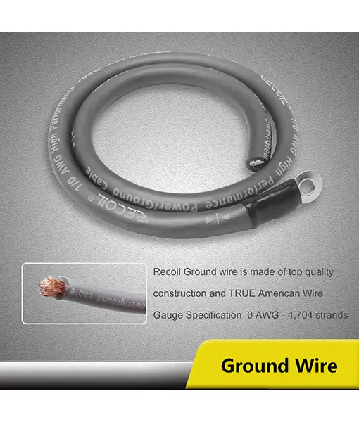Recoil RCK0 0AWG 2-Channel Amp Installation Kit