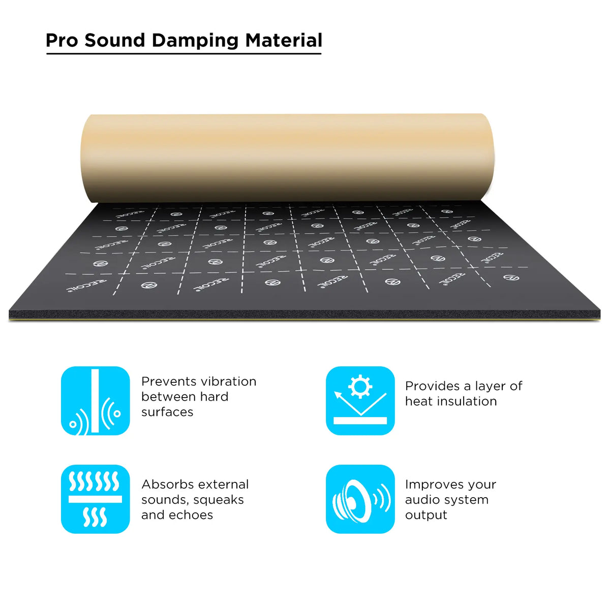 Recoil DA-BK 9-Sheets Foam Dampening Mats 18 x 32"
