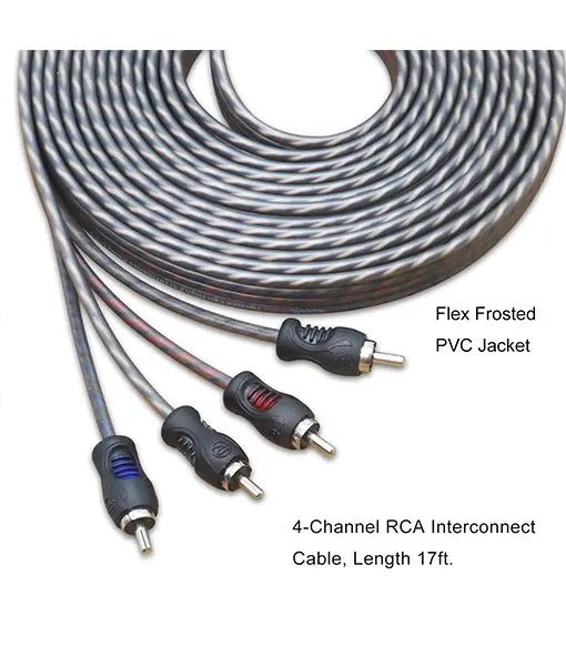 Recoil RCI417 ECHO SERIES RCA interconnect cable 4-CHANNEL 17FT (5M)