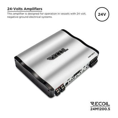 Recoil 24M1200.5 24V 1200 Watts Class-D 5 Channel Amplifier