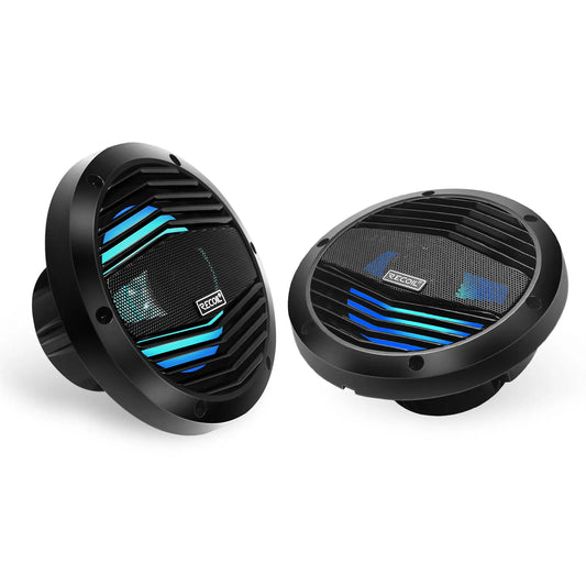 Recoil M3-8B 8" Marine Speakers, LED Backlit. 160W Peak