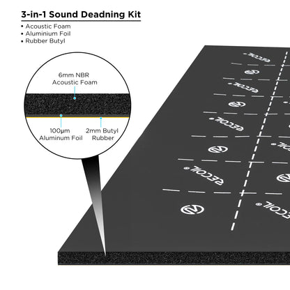 Recoil DA-BK 9-Sheets Foam Dampening Mats 18 x 32"