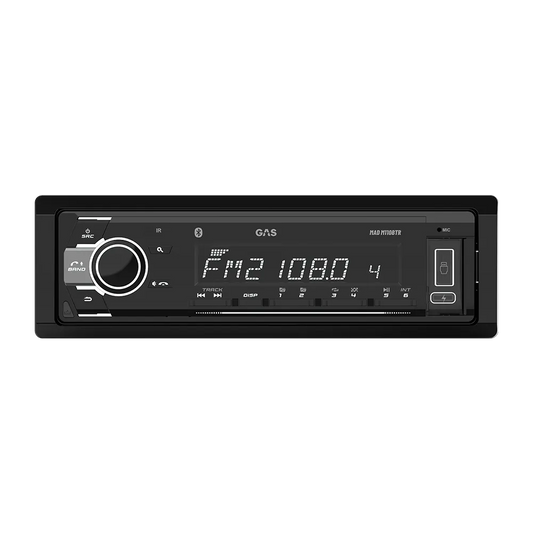 GAS MAD M110-BTR 1DIN Car Stereo Head Unit, BT, AUX, USB, FM, RDS, 10-band EQ