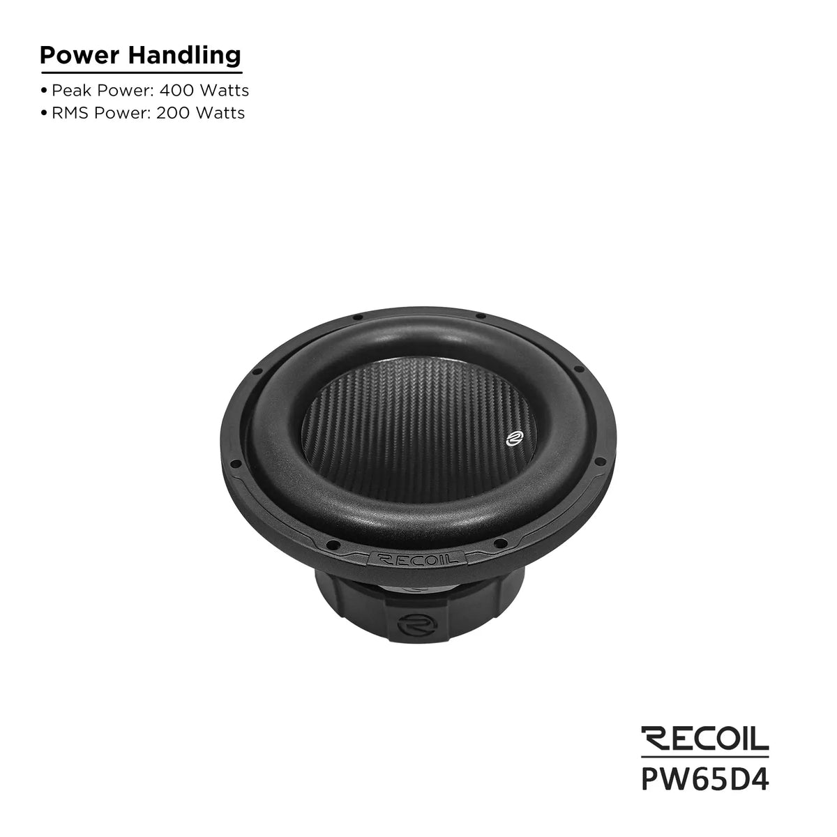 Recoil PW65D4 Echo Pro 6.5" DUAL 4-Ohm SUBWOOFER