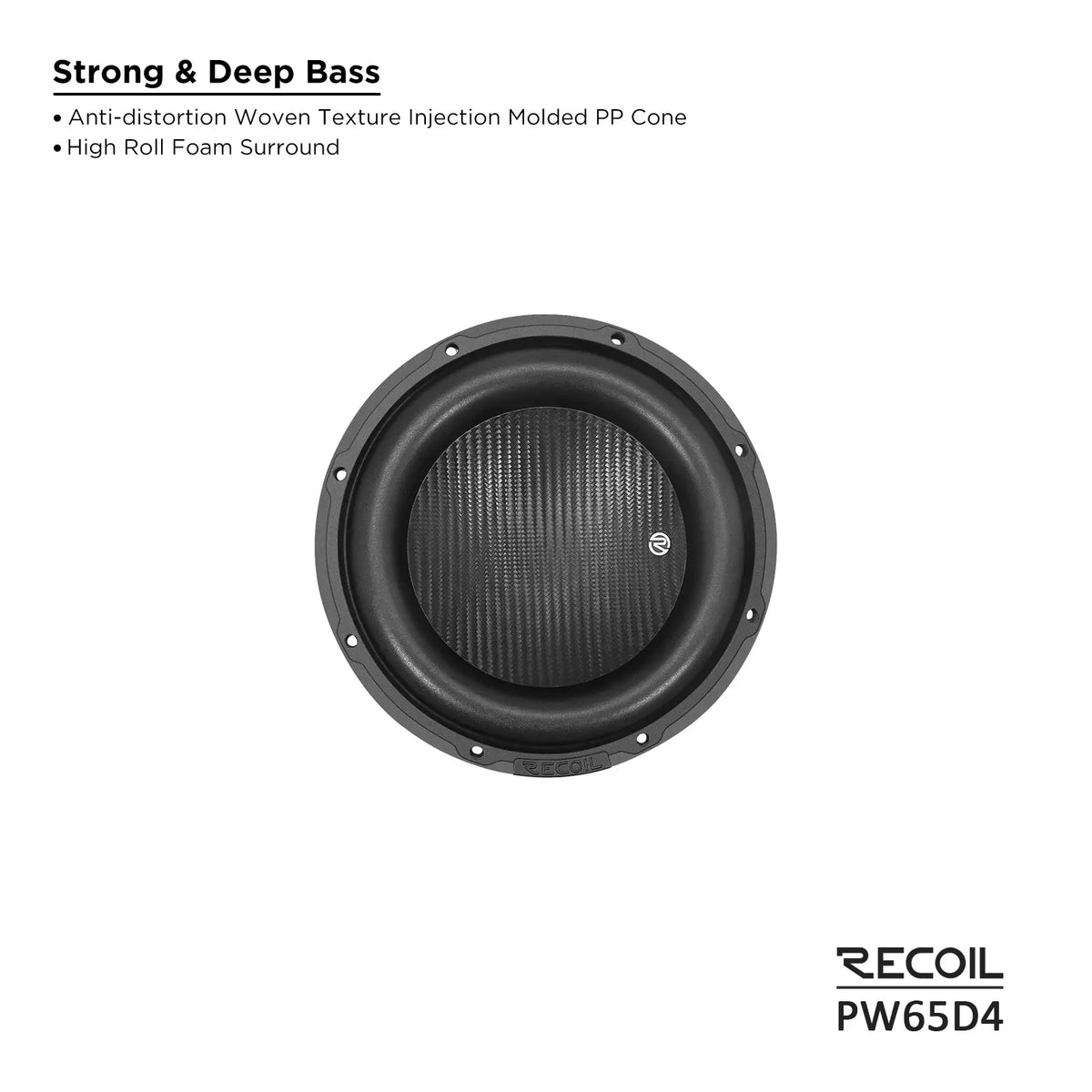Recoil PW65D4 Echo Pro 6.5" DUAL 4-Ohm SUBWOOFER