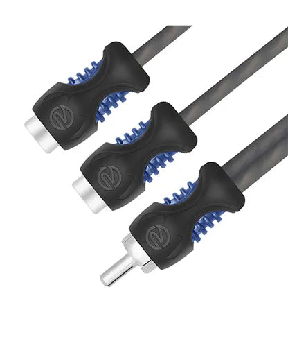 Recoil R1M2F ECHO SERIES 1 Female to 2 Male RCA Y-Adapters, 1ft Length, 2 Pack