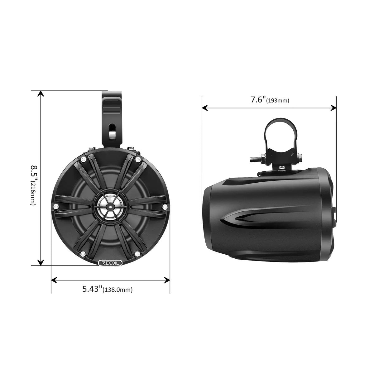 Recoil R4 4" Speaker Pods - Marine Grade
