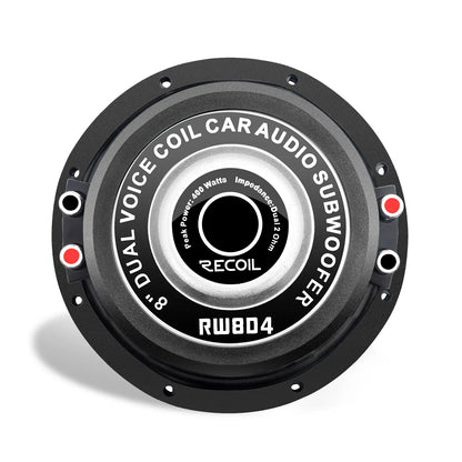 Recoil RW8D4 Echo series 8" Dual 4-ohm Subwoofer 400W