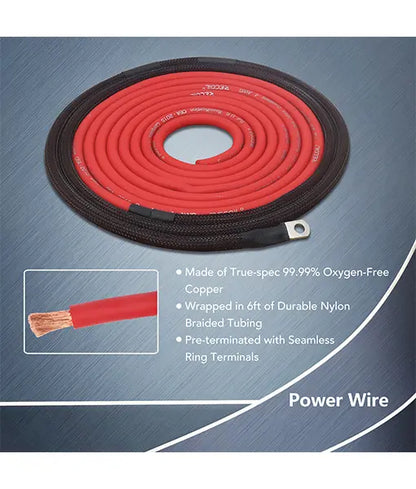 Recoil PCK0 Premium 0AWG OFC Complete Wiring Kit