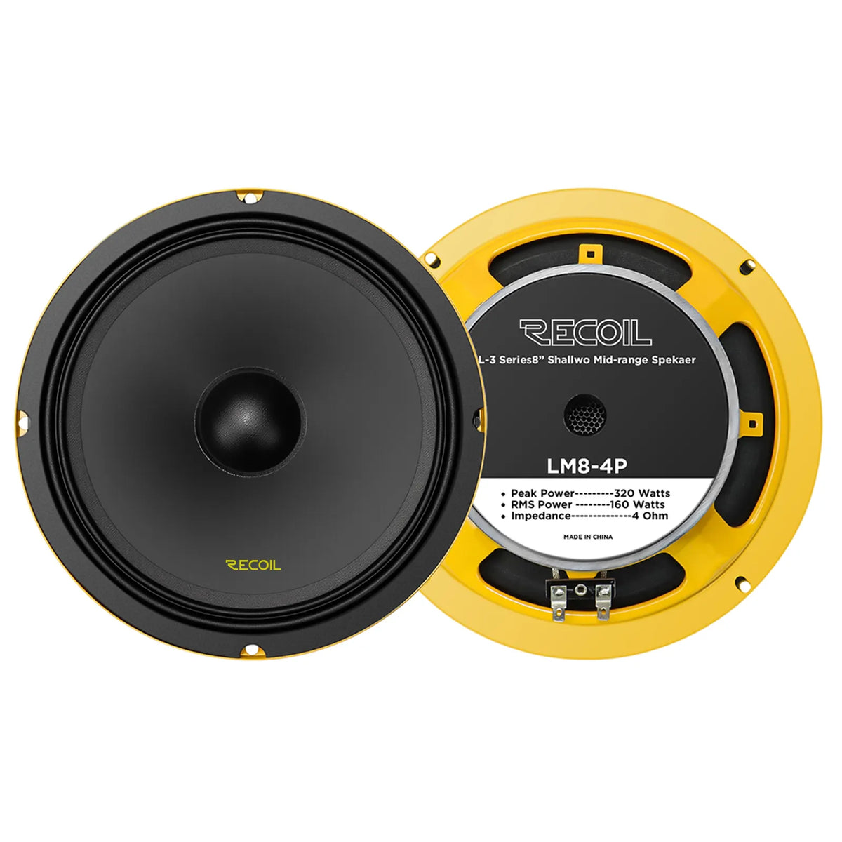 Recoil LM8-4P Pro Audio Midrange Speaker Peak Power 320 Watts