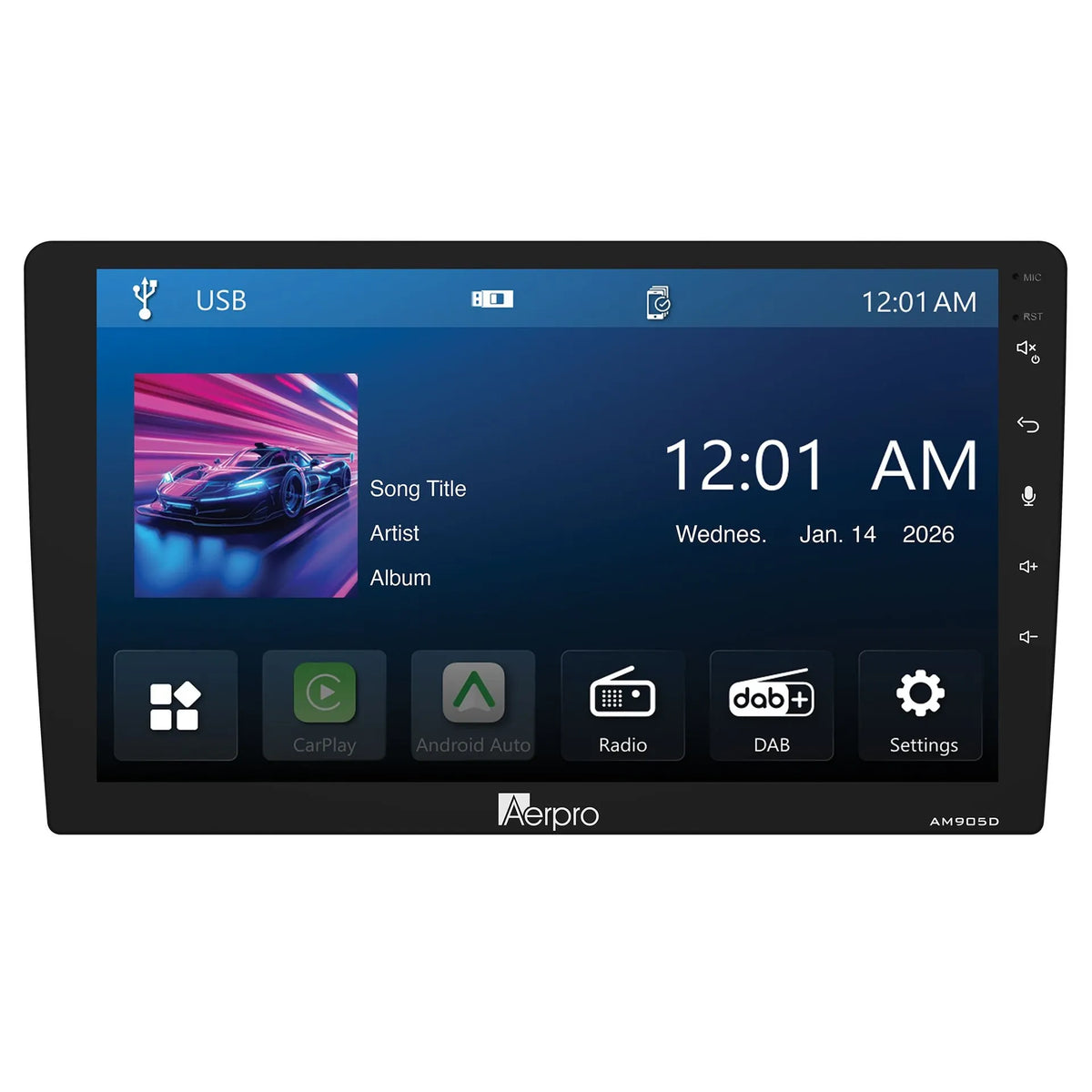 Aerpro AM905D 9" Multimedia Receiver with Wireless Apple CarPlay, Android Auto & DAB+