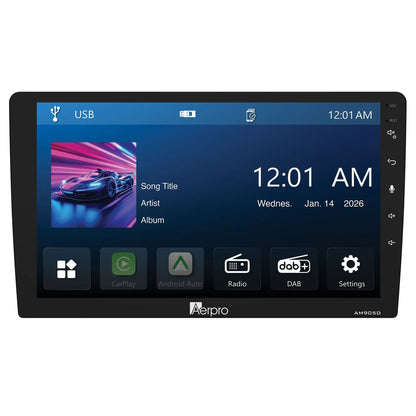 Aerpro AM905D 9" Multimedia Receiver with Wireless Apple CarPlay, Android Auto & DAB+