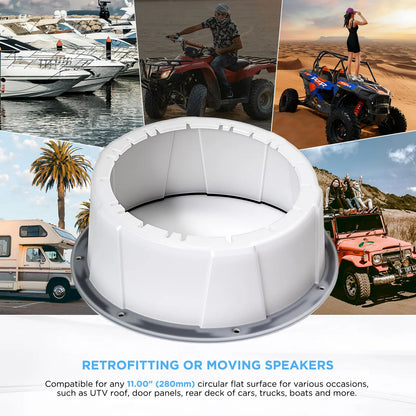 Recoil USP8-W SPEAKER PODS Fits 8” speakers - White (Pair)