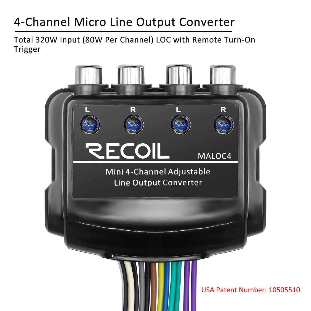 Recoil MALOC4 4-CH Line Output Converter