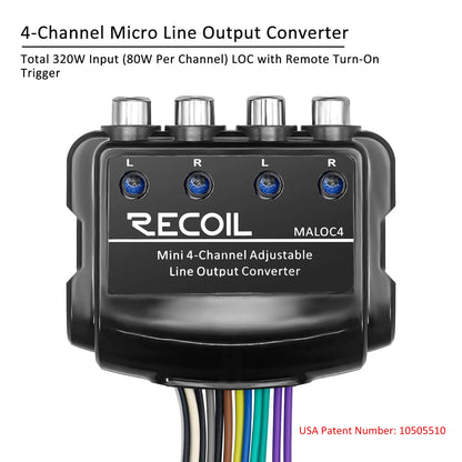 Recoil MALOC4 4-CH Line Output Converter