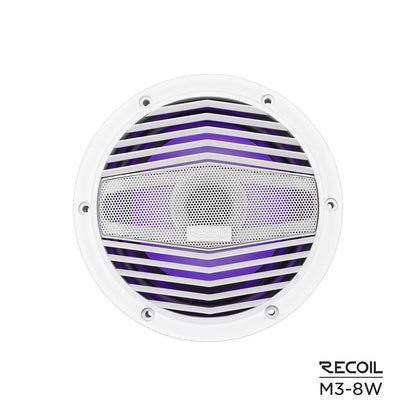 Recoil M3-8W 8" Marine Speakers RMS Power 80W